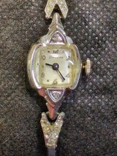 Vintage Ladies' Brown Leather Strap Watch with Gold-Tone Cushion Case — listing 6