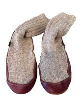 Acorn Slipper Sock 'The Original' with Suede Sole, Gray Ragg Wool Blend