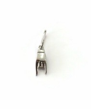 Sterling Silver Reeded-Border Hand Mirror 'STERLING' only — listing 4