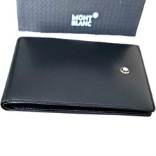 Montblanc Black Leather Bifold Wallet / Small Leather Good — listing 4