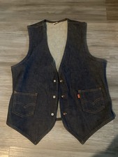 Vintage Levi's Blue Denim Western Vest — listing 4