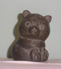 Miniature Cold-Painted Bronze Bear Figurine, 2 inch, Brass/Patina Finish — listing 2