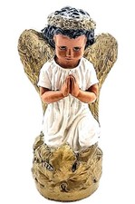 Cast Concrete Kneeling Praying Angel Garden Statue with Detailed Wings — listing 4