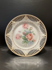 Schumann Bavaria Porcelain Scalloped Bowl with Pink Roses and Gold Filigree — listing 6
