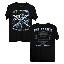 Mötley Crüe Dr. Feelgood Winged Dagger Pentagram Band T-Shirt — listing 3