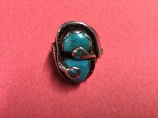 Effie Calavaza Zuni Sterling Silver Turquoise Snake Pendant Necklace, listing 3