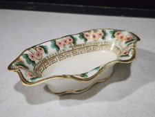 Antique Hand-Painted Nippon Porcelain Scenic Bowl with Clover/Trefoil Shape — listing 4