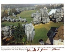 Framed Color Photograph of Wrapped Trees at Sunset (Christo 'Wrapped Trees' subject) — listing 3