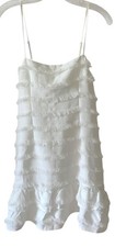 Princess Polly White Tiered Fringe Mini Dress with Adjustable Spaghetti Straps — listing 6