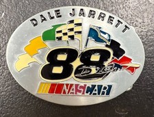 Dale Jarrett #88 Ford Credit NASCAR Winston Cup Pewter Belt Buckle, Limited Edition #189, American Legends Foundry — listing 6