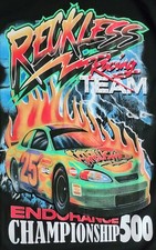 Young & Reckless "Reckless Racing Team" NASCAR-Style Rhinestone Graphic T-Shirt, Size Large — listing 4