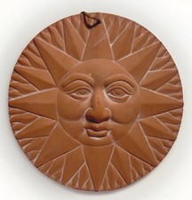 Mexican Terracotta Sun Face Wall Mask with Hands — listing 5