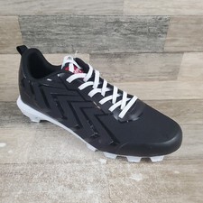 Rawlings TuffTex Mid-Top Molded Baseball Cleats, Black/Silver — listing 4