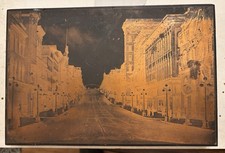 Antique Photoengraving Printing Block - Loaded Down Pack Mule, Brass Plate Mounted on Wood (11x11cm) — listing 5