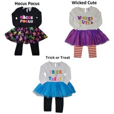 Counting Daisies Girls Halloween Pumpkin Dress with Sequin Skirt, Size 4/5 — listing 2