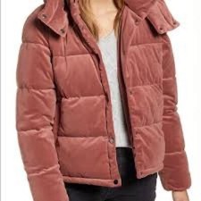 Rachel Parcell Dark Green Down Puffer Jacket with Oversized Shawl Collar — listing 3