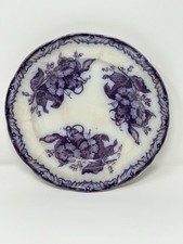 Vintage Cream Ironstone Oval Serving Platter with Embossed Basketweave Rim and Floral Transfer Center — listing 2