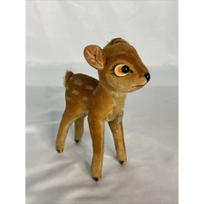 Steiff Bambi Mohair Reclining Fawn Deer #1323/35 with Ear Button & Yellow Tag — listing 4