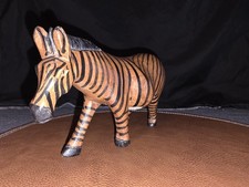 Hand-Carved Wooden Zebra Bookends, Pair (African Style) — listing 5