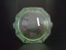 Anchor Hocking Princess Green Uranium Depression Glass 10" Handled Cake Platter — listing 3