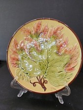 Vintage Majolica-Style Figural Maple Leaf Dish with Acorns — listing 3