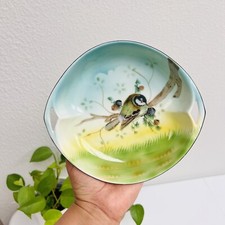 Prov Saxe E.S. Germany Hand-Painted Porcelain Ring Holder Tray with Roses — listing 4