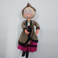 Lot of Handmade Miniature Cloth/Bisque Costumed Dolls with Accessories — listing 4