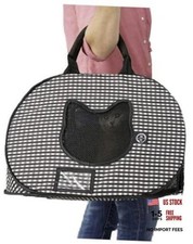 Necoichi Portable Soft-Sided Cat Carrier/Cage, Black & White Gingham — listing 4