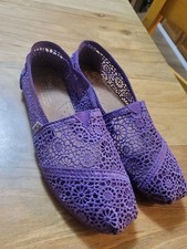 TOMS Green Crochet Lace Classic Alpargata Slip-On Flats, Women's Size 7.5, listing 4