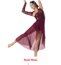 Balera Dancewear Gold Sequin Camisole Dance Leotard, Child Large (LC) — listing 5