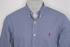 Polo Ralph Lauren Men's Blue Gingham Check Button-Down Shirt Size M — listing 2