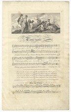 Antique 18th Century Engraved Sheet Music "The Lovely Betrayers" - Framed (11 x 14) — listing 4