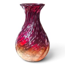 Mid-Century Modern Tall Blue Swirl Murano-Style Glass Table Lamp with Wood Base — listing 6