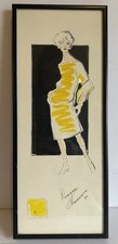 Original Signed Watercolor Painting of Kneeling Women in Church, Signed 'J. Flores' — listing 6