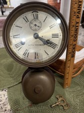 Seth Thomas Eight Day Ships Lever Wall Clock, Oak Case, 10 1/2 inch — listing 6