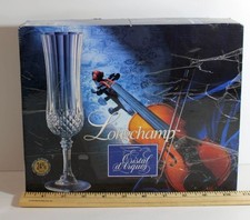 Cristal d'Arques Longchamp 24% Lead Crystal Champagne Coupe Sherbet Glasses 5.5in Set of 4 — listing 5