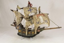 Pair of Handmade Wooden Sailing Ship Models — listing 2