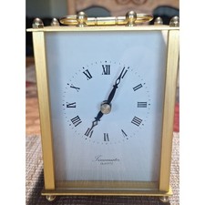 Vintage Lead Crystal Carriage-Style Mantel Clock with German Quartz Movement — listing 4