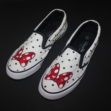 Disney Minnie Mouse Girls' Pink Glitter Slip-On Sneakers, Size 4, listing 4