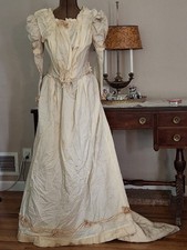Antique Victorian Two-Piece Blue Wool Bodice & Skirt Ensemble with Soutache Braid — listing 4