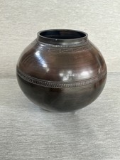Santa Clara Pueblo Blackware Pottery Bowl with Carved Avanyu/Scallop Border, Signed Ursulita Naranjo — listing 3