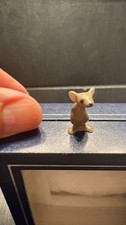 Vintage Anthropomorphic Mouse Figurine in Floral Dress with Blonde Hair — listing 2