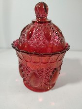 Imperial Glass Blue Figural Beehive Covered Candy Dish with Bee Finial — listing 2