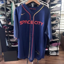 Houston Astros Space City Connect Stadium Giveaway (SGA) Jersey, Navy Blue and Orange, Adult M — listing 3