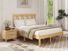 Handmade Wood Platform Bed Frame with Dowel-Pin Joinery, Twin/Full Size — listing 5