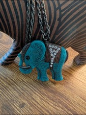 Silver-Tone Elephant Pendant Necklaces on Ball Chains (Pair) — listing 4