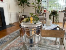 Sheffield Silver Co. Silverplate Ice Bucket with Black Wood Finial Lid — listing 6
