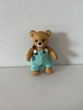 Handmade Ceramic Bear with Log Toothpick/Pen Holder Figurine