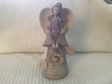 "Grandmother" Ceramic Angel Tealight Candle Holder Figurine