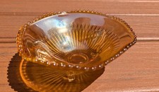 Marigold Carnival Glass Ruffled Console Bowl, 11.5 in. — listing 4